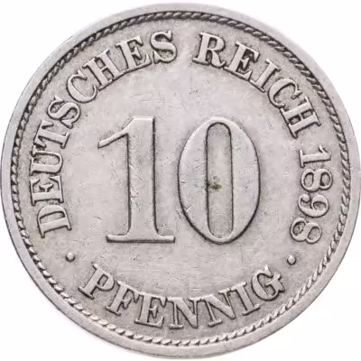 купить Германия 10 пфеннигов 1898 "А"