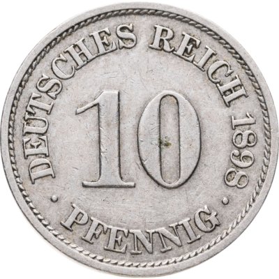 купить Германия 10 пфеннигов 1898 "А"