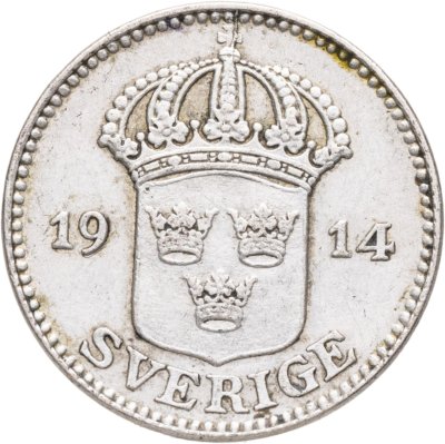 купить Швеция 25 эре (ore) 1914