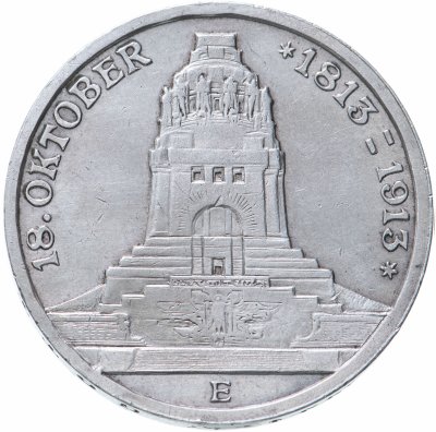 купить Германская империя 3 марки (mark) 1913 "100 лет Битве народов"