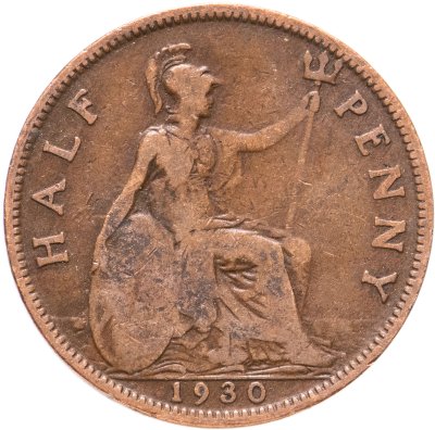 купить Великобритания 1/2 пенни 1930