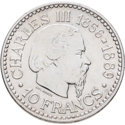 купить Монако 10 франков (francs) 1966 "110 лет вступлению на престол Карла III"