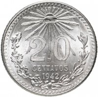 купить Мексика 20 сентаво (centavos) 1942
