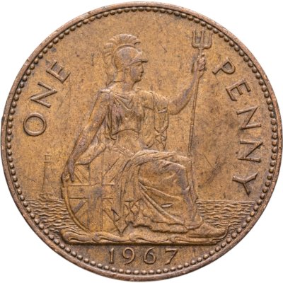купить Великобритания 1 пенни (penny) 1967