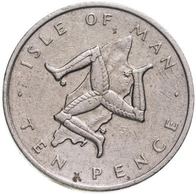 купить Остров Мэн 10 пенсов (pence) 1976