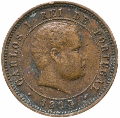 купить Португалия 5 рейс (reis) 1893