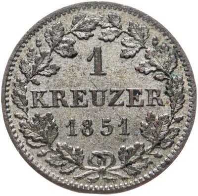 купить Германия (Бавария) Максимилиан II 1 крейцер 1851