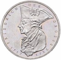 Купить Германия (ФРГ) 5 марок 1986 "200 лет со дня смерти Фридриха II Великого"