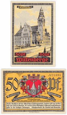 купить Германия (Виттенберг) 50 пфеннигов 1921 (Городская Ратуша)
