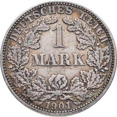 купить Германия 1 марка 1901 знак монетного двора: "A"
