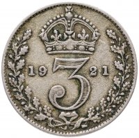 купить Великобритания 3 пенса (pence) 1921
