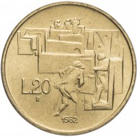 купить Сан-Марино 20 лир 1982 "Социальные достижения"
