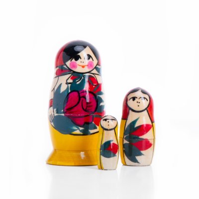 купить Матрёшка 3-х кукольная "Семёновская", дерево, ручная роспись, г. Нижний Новгород, Россия, 2021 гг.