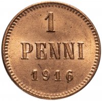 Купить 1 пенни (penni) 1916