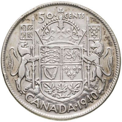 купить Канада 50 центов (cents) 1937-1946, случайный год