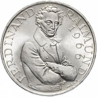 Купить Австрия 25 шиллингов (shillings) 1966 "130 лет со дня смерти Фердинанда Раймунда"