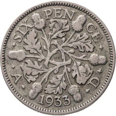 купить Великобритания 6 пенсов (pence) 1933