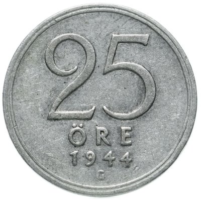купить Швеция 25 эре (ore) 1944