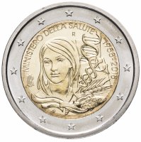 Купить Италия 2 евро 2018 "60 лет основанию Министерства здравоохранения"
