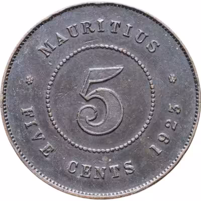 купить Маврикий 5 центов (cents) 1923