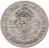 купить Великобритания 2 шиллинга (флорин, shillings) 1943