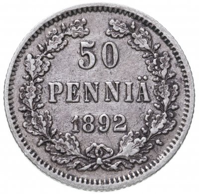купить 50 пенни 1892 L, монета для Финляндии