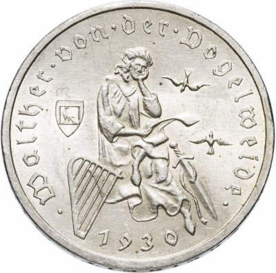 купить Германия (Веймарская республика) 3 рейхсмарки (reichsmark) 1930 A "700 лет со дня смерти Вальтера фон дер Фогельвейде"