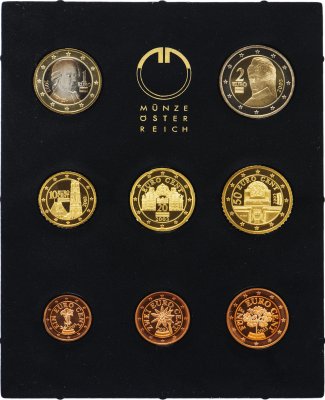 купить Австрия официальный годовой набор из 8 монет евро пруф 2003