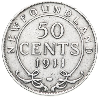 купить Ньюфаундленд 50 центов (cents) 1911