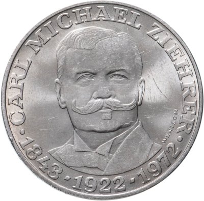купить Австрия 25 шиллингов (shillings) 1972 50 лет со дня смерти Карла Михаэля Цирера