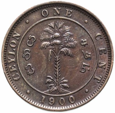 купить Цейлон 1 цент (cent) 1900