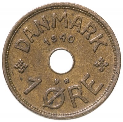 купить Дания 1 эре (ore) 1940