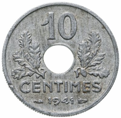купить Франция 10 сантимов (centimes) 1941