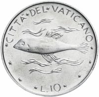 купить Ватикан 10 лир 1973