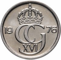 Купить Швеция 25 эре (ore) 1976