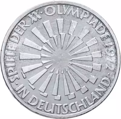 купить Германия 10 марок 1972 "XX летние Олимпийские Игры, Мюнхен 1972", эмблема "In Deutschland", знак монетного двора: "F" - Штутгарт