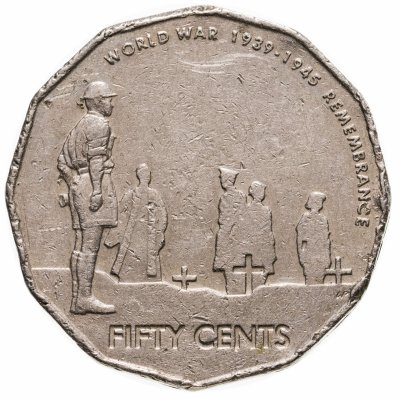купить Австралия 50 центов (cents) 2005 60 лет со дня окончания Второй Мировой войны