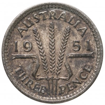 купить Австралия 3 пенса (pence) 1951