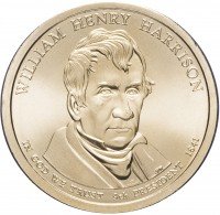 купить США 1 доллар 2009 P "9-й президент США - Уильям Гаррисон"
