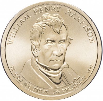купить США 1 доллар 2009 P "9-й президент США - Уильям Гаррисон"