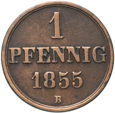 купить Германия, Королевство Ганновер 1 пфенниг 1855 В
