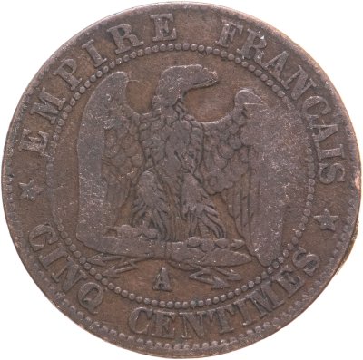 купить Франция 5 сантимов 1856 "A"
