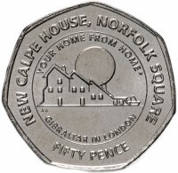 Купить Гибралтар 50 пенсов 2018 "Новый Calpe House"