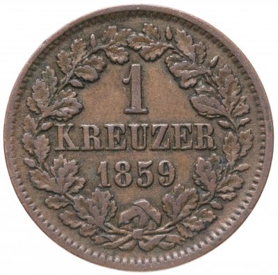 купить Германия, Баден 1 крейцер (kreuzer) 1859