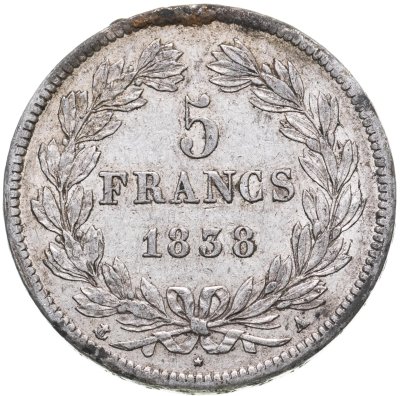 купить Франция 5 франков 1838