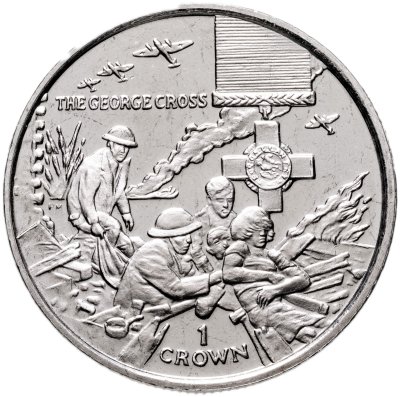 купить Остров Мэн 1 крона 2005 "Награды - Георгиевский крест"
