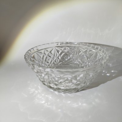 купить Салатник с резным декором, хрусталь, гранение, СССР, 1970-1990 гг.