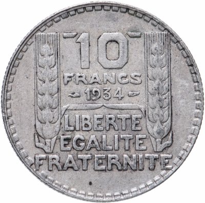 купить Франция 10 франков (francs) 1934