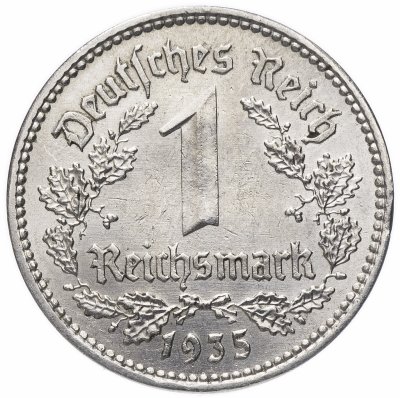 купить Нацистская Германия (Третий рейх) 1 рейхсмарка 1935 А