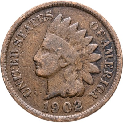 купить США 1 цент (cent) 1902 Indian Head Cent